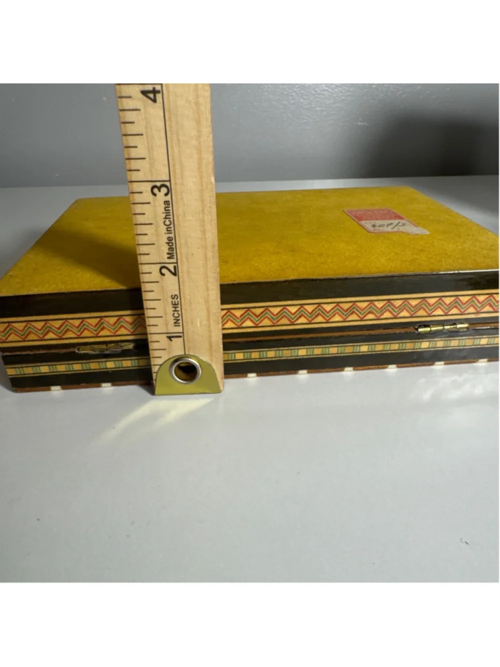 Decorative Vintage Molero 209/5 Mosaic Wood Inlay Trinket Jewelry Box Spain